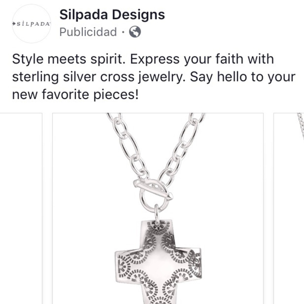 Silpada cross sterling silver necklace - Picture 2 of 2